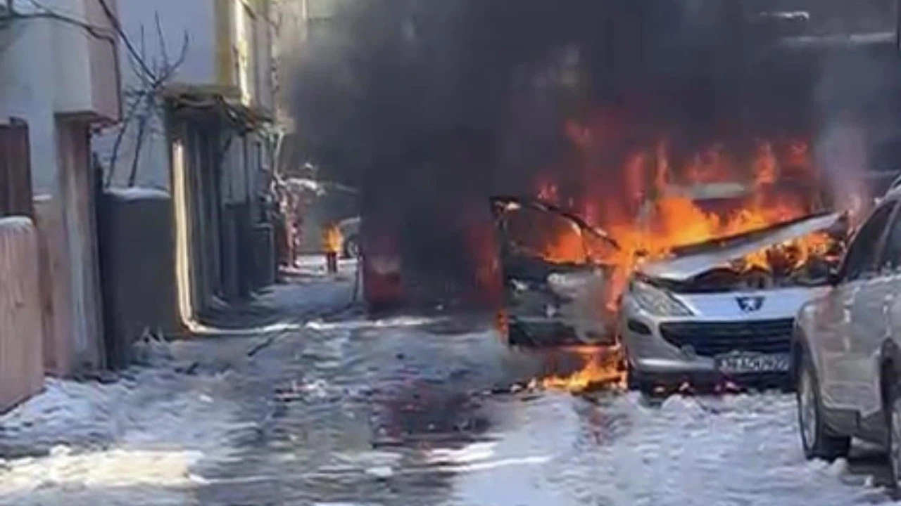 Batman’da don faciası: Çalışmayan araç alevlere teslim oldu!