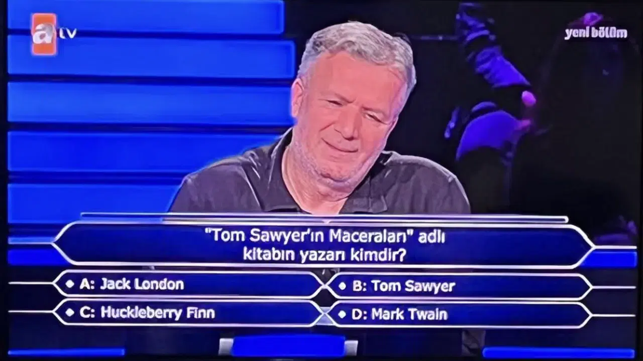 Tom Sawyer’ın Maceraları kitabını kim yazmıştır? Jack London mı, Tom Sawyer mı, Huckleberry Finn mi, Mark Twain mi?