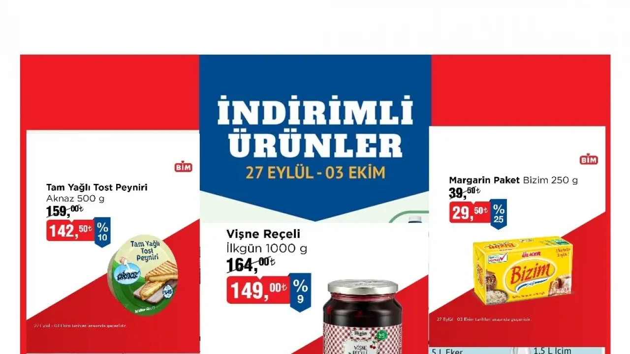 Bim'de 500g Tost Peyniri 142,50 TL! 2-3 Ekim BİM Aktüel Ürünleri Açıklandı!