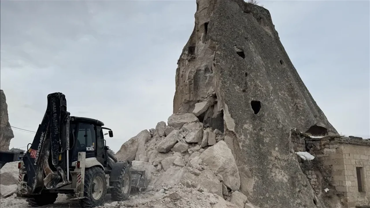 Nevşehir’de doğal yapıda çökme: İnceleme başlatıldı
