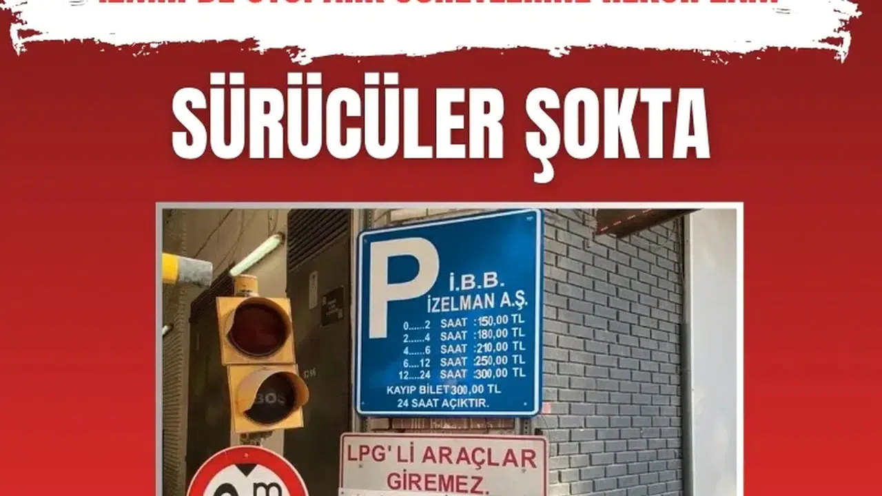 İzmir'de otopark ücretlerine yüzde 250 zam! Sürücüler şokta