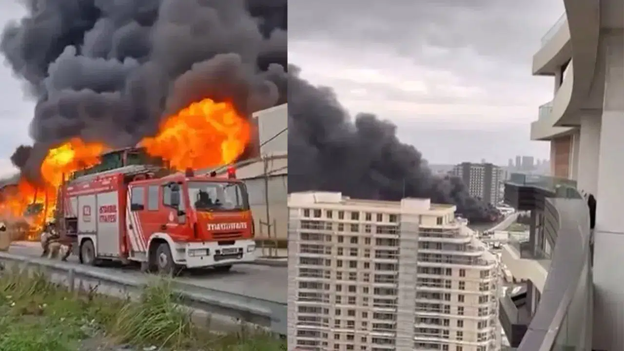 Esenyurt cayır cayır: Market yangını yürekleri ağza getirdi!