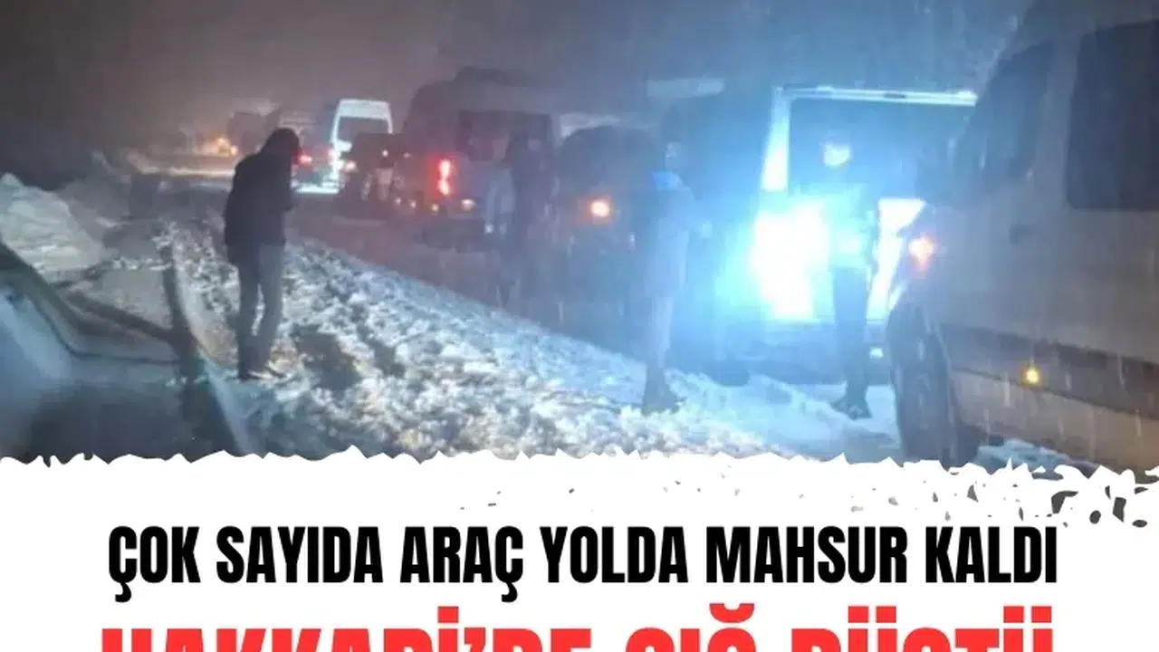 Hakkari’de çığ düştü: Çok sayıda araç yolda mahsur kaldı