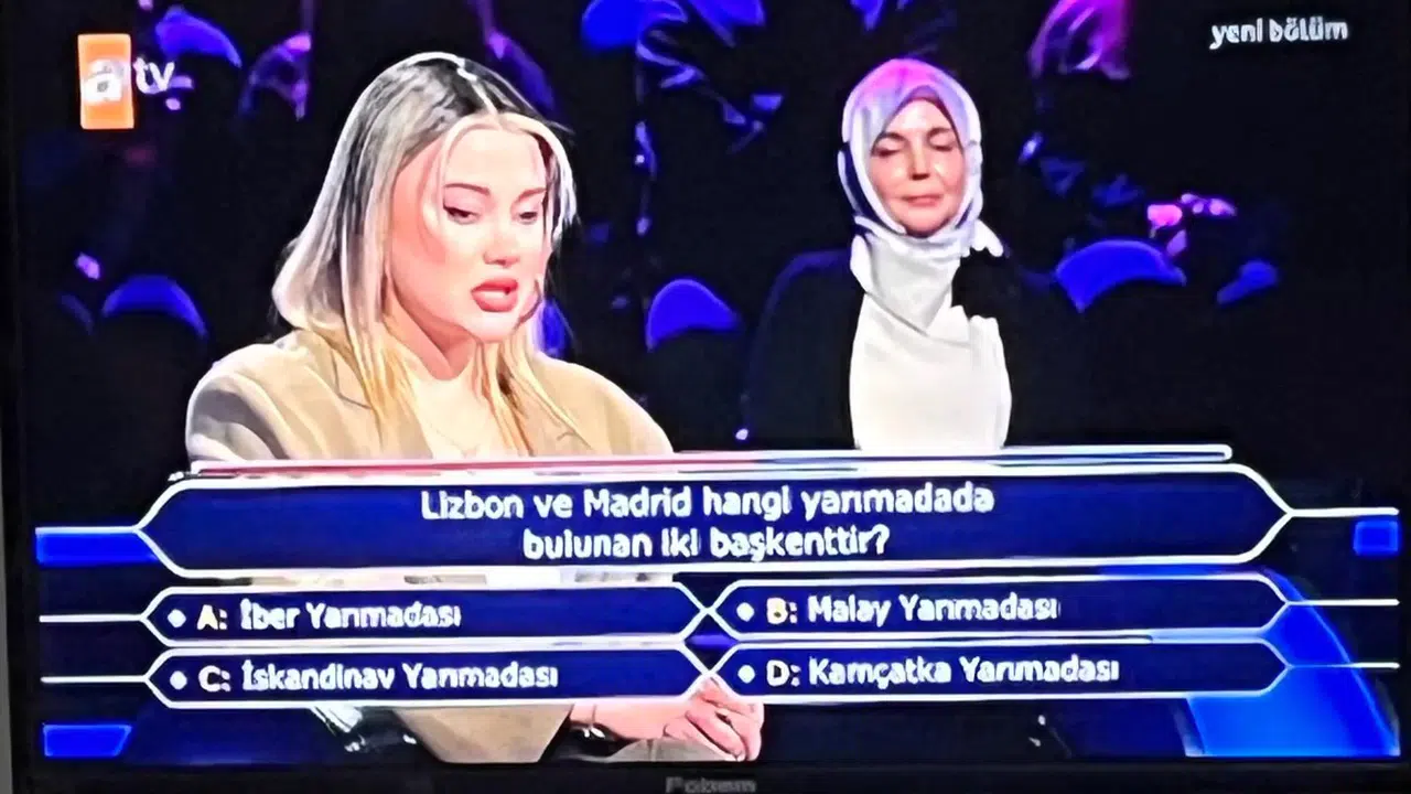 Lizbon ve Madrid hangi yarımadadadır? İber Yarımadası mı, Malay Yarımadası mı, İskandinav Yarımadası mı, Kamçatka Yarımadası mı?