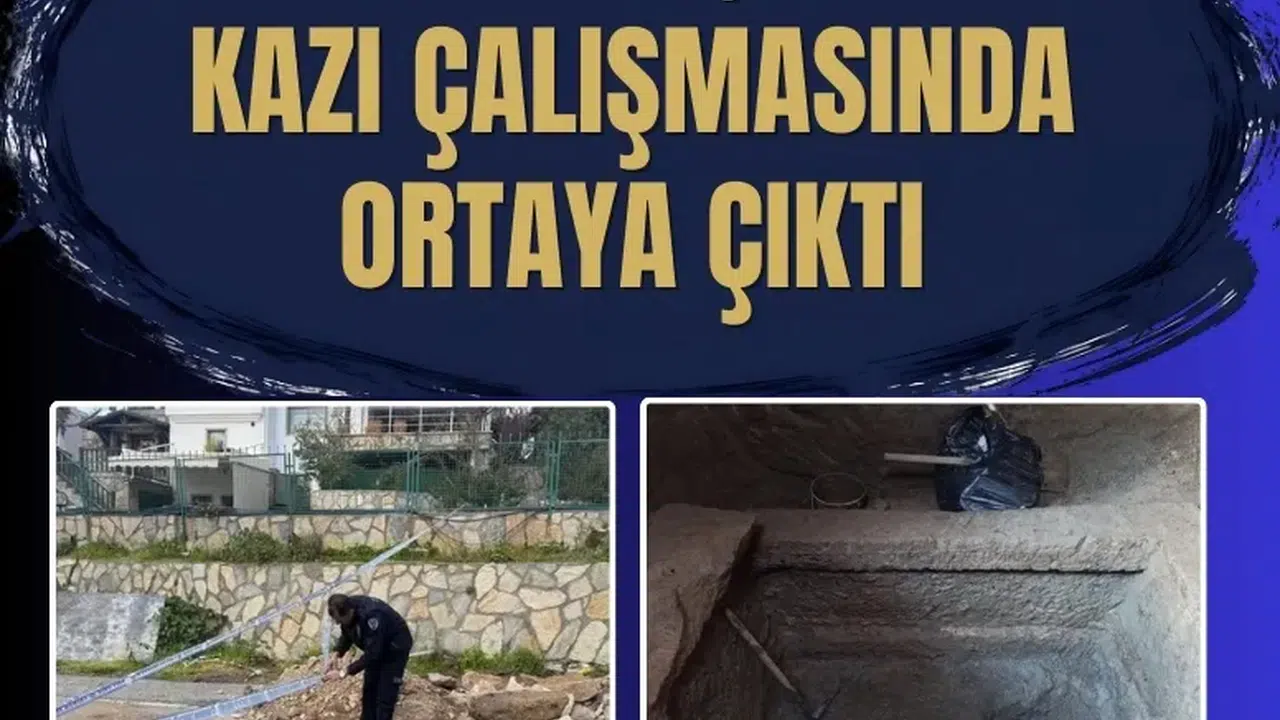 Bodrum Gümbet’te altyapı kazısından tarih çıktı