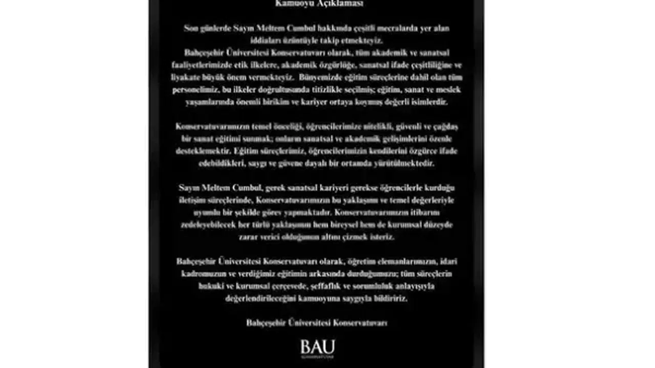 Meltem Cumbul akademisyen mi, akademik unvanı nedir? Bahçeşehir Üniversitesi’nden dikkat çeken açıklama