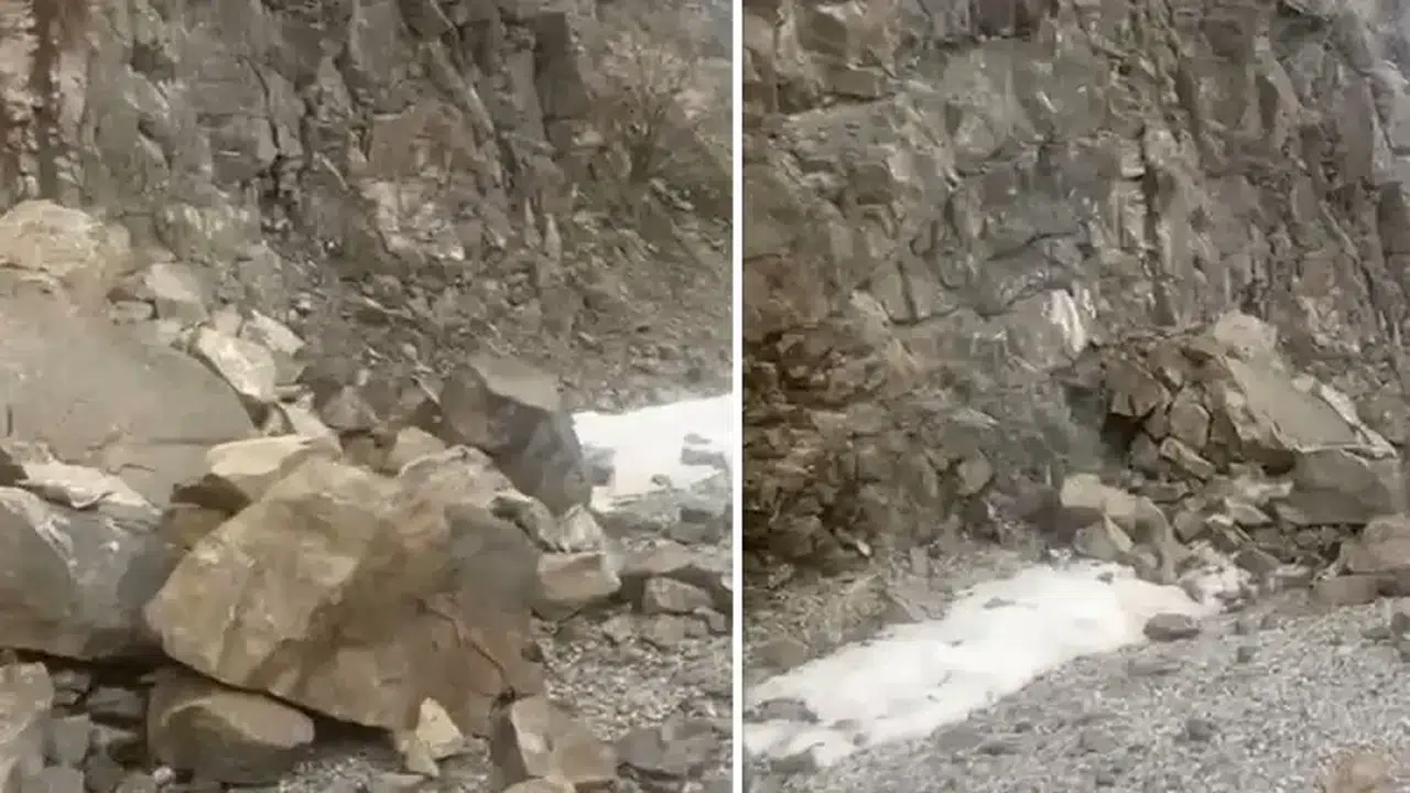 Erzincan'da 4,9’luk deprem! Dev kayalar yola yağdı, facia ucuz atlatıldı