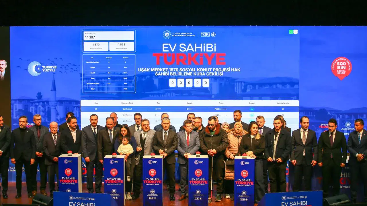 Uşak’ta Yeni Konutlar İçin Kura Heyecanı! 2 Bin 558 Hak Sahibi Belirlendi