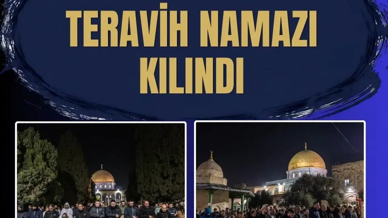 Mescid-i Aksa’da Ramazan ayının ilk teravih namazı kılındı