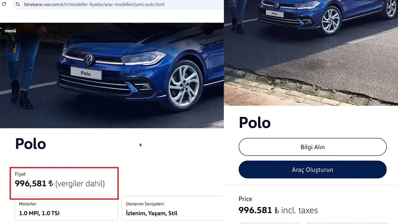 Volkswagen fiyat hatası mı yaptı, 2025 model Polo neden 996 bin TL’ye düştü?