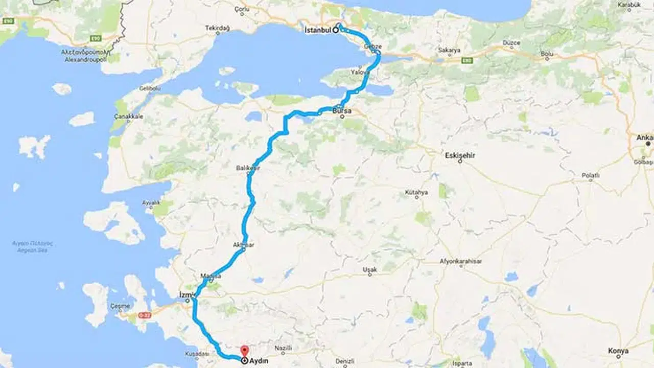 İstanbul Aydın kaç kilometre, özel araçla ve otobüsle kaç saat sürüyor?