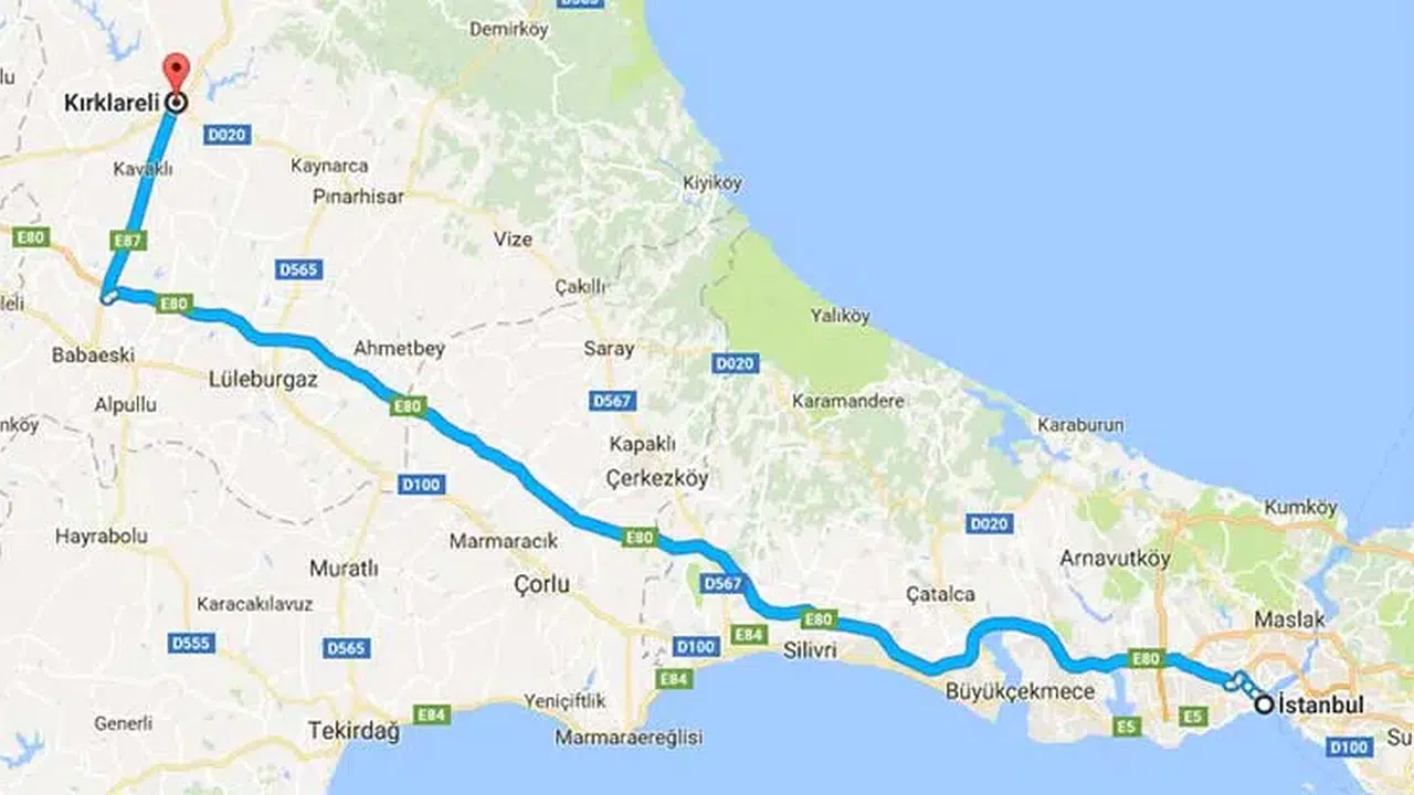 İstanbul’dan Kırklareli’ne Kaç Saatte Gidilir? İstanbul Kırklareli Arası Kaç Kilometre?