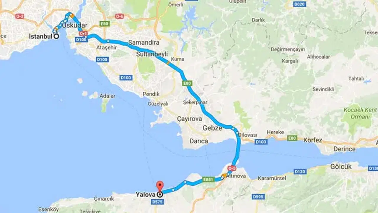 İstanbul Yalova Kaç Saat Sürüyor? Özel Araçla Kaç Saat?