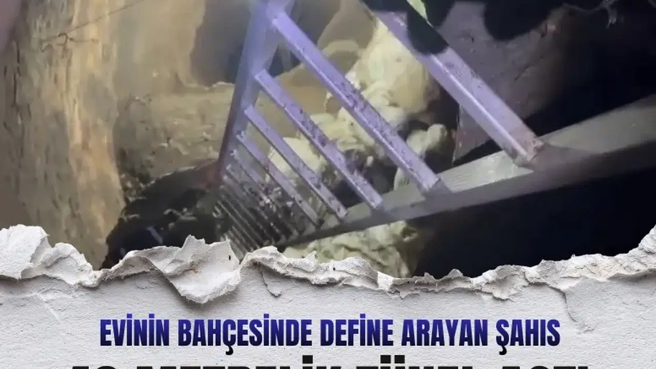 Evinin bahçesinde define arayan şahıs, 40 metre derinlik ve 3 metre genişlikte kuyu açtı