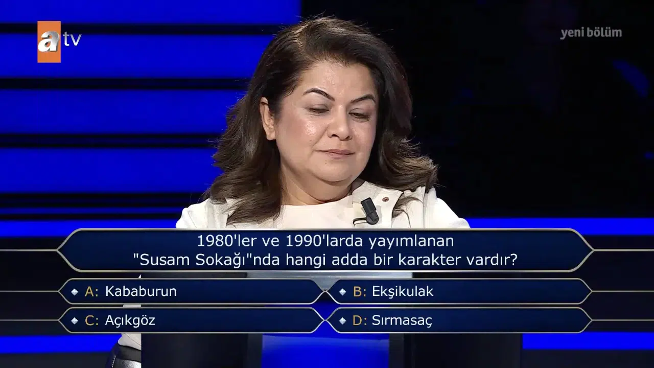 Kim Milyoner Olmak İster Susam Sokağı sorusu neydi? Kababurun mu, Ekşikulak mı, Açıkgöz mü, Sırmasap mı?