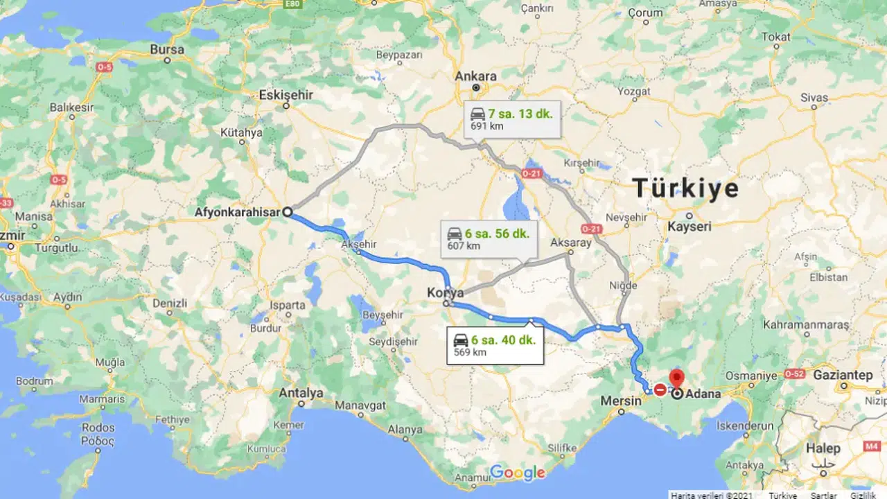 Afyon Adana Arası Kaç Kilometre, kaç saat sürer, yakıt tüketimi ne kadar olur?