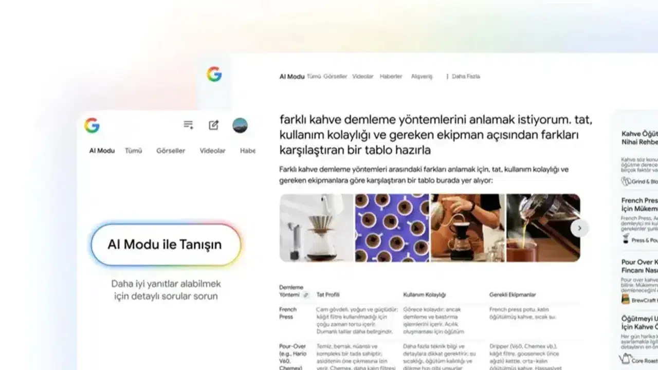 GOOGLE NEDEN YAPAY ZEKAYLA CEVAP VERİYOR! Mod nasıl değiştirilir, ne işe yarar?