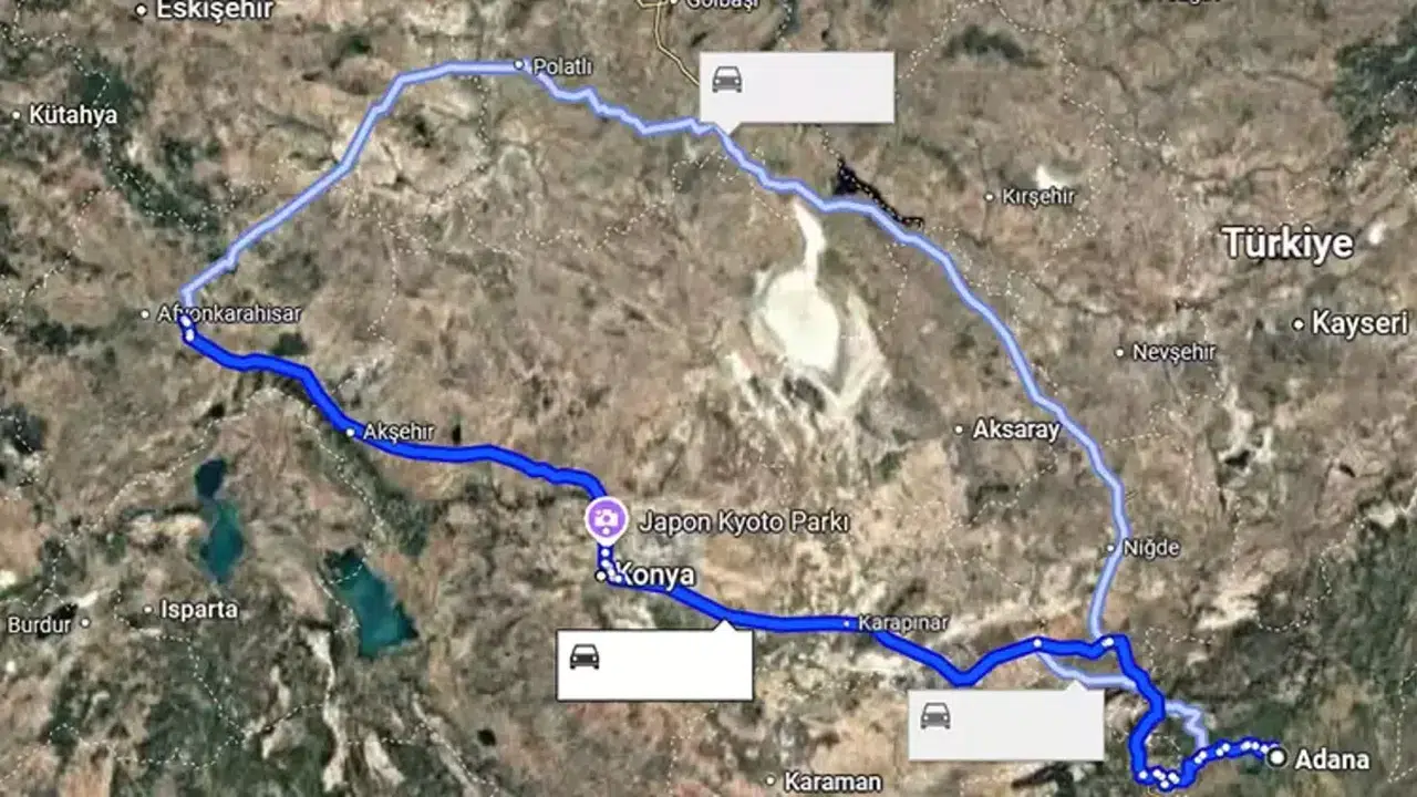 Adana–Afyon Arası Kaç Saat Sürer,