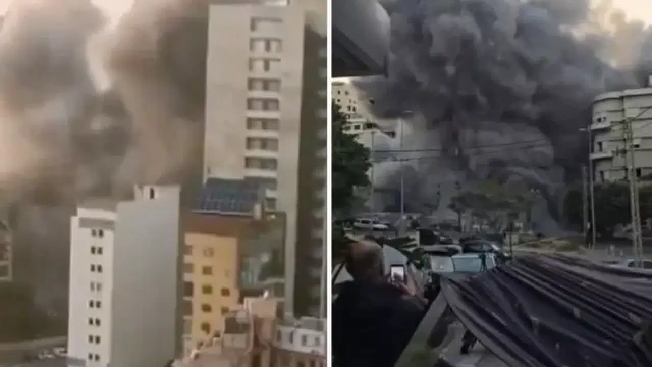 İsrail’den Beyrut’a Gece Saldırısı! Patlamalar Canlı Yayında Görüntülendi