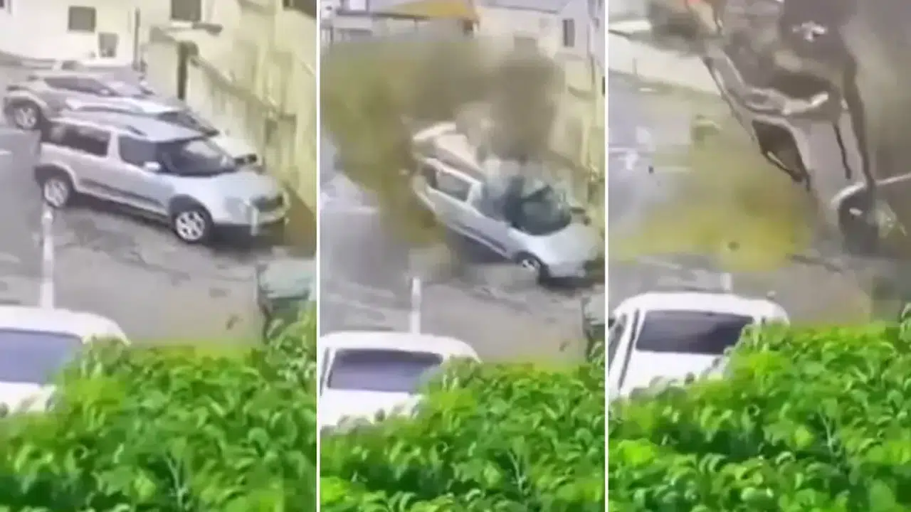 İsrail’de Füze Dehşeti! Nokta Atışıyla Araç Havaya Uçtu