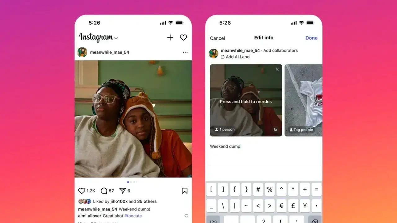 Instagram’dan Beklenen Hamle! Paylaşımlarda Sıralama Artık Değiştirilebiliyor