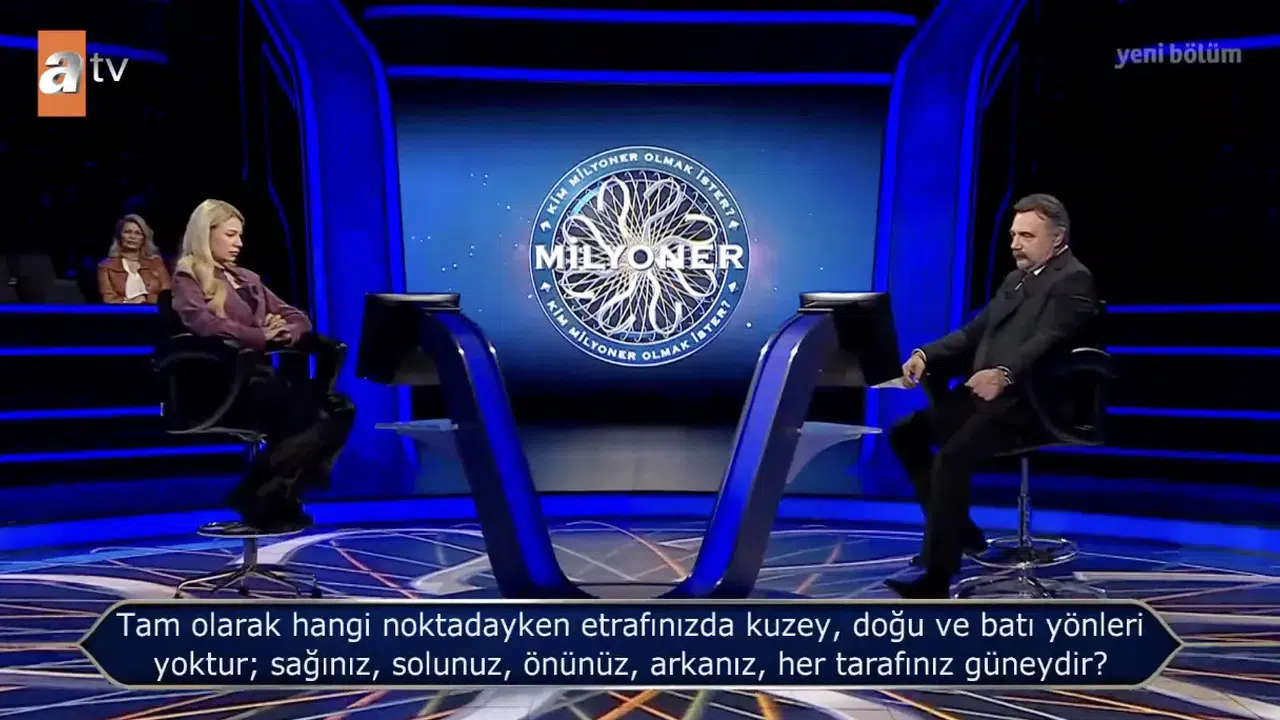 Tam olarak hangi noktadayken etrafınızda kuzey, doğu ve batı yönleri yoktur?