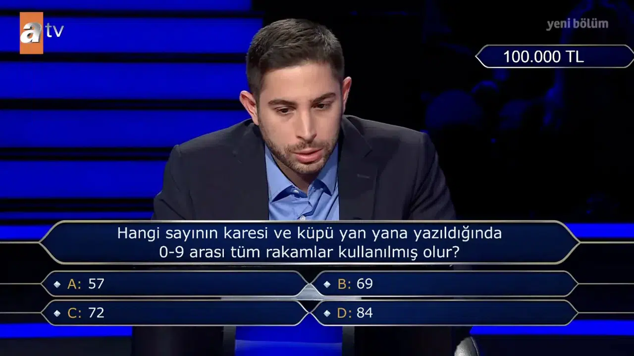 Hangi sayının karesi ve küpü yan yana yazıldığında 0-9 arası tüm rakamlar kullanılmış olur?