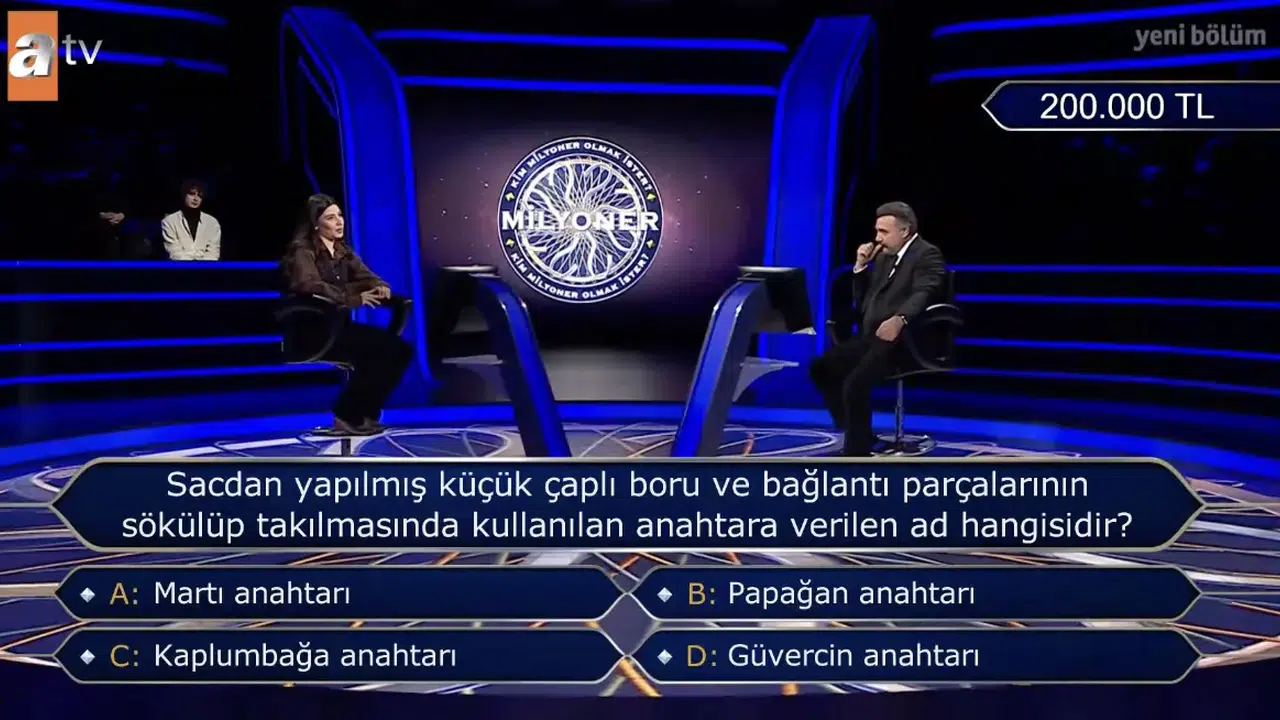 Sacdan yapılmış küçük çaplı boru ve bağlantı parçalarının sökülüp takılmasında kullanılan anahtar hangisidir?