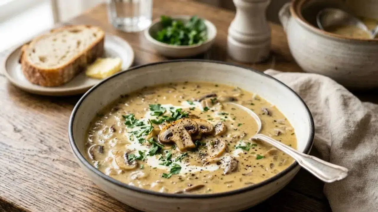 27. GÜN RAMAZAN İFTAR MENÜSÜ NEDİR? Kremalı mantar çorbası, fırında sebzeli kaşarlı köfte, karamelli sütlü tatlı nasıl yapılır?