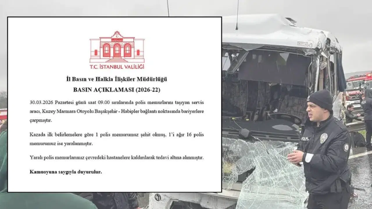 Başakşehir’de Polis Servis Aracı Bariyerlere Çarptı: 1 Şehit, 16 Yaralı