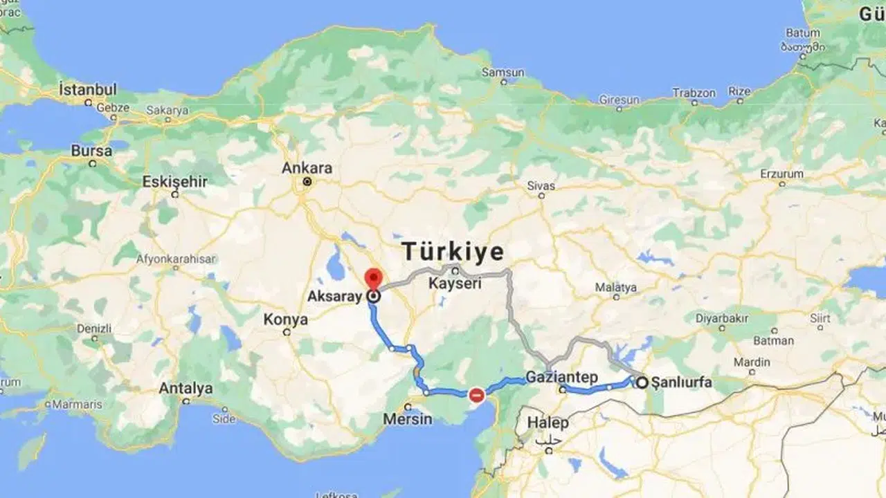 ŞANLIURFA AKSARAY ARASI KAÇ KiLOMETRE! Özel araçla ve otobüsle kaç saat sürer?