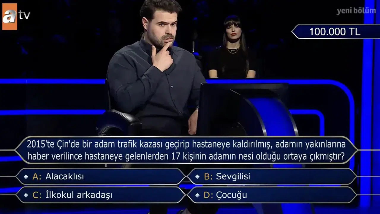2015 Çin'de bir adam trafik kazası geçirip hastaneye kaldırılmış adamın yakınlarına haber verilince hastaneye gelenlerden 17 kişi adamın nesi çıkmıştır?