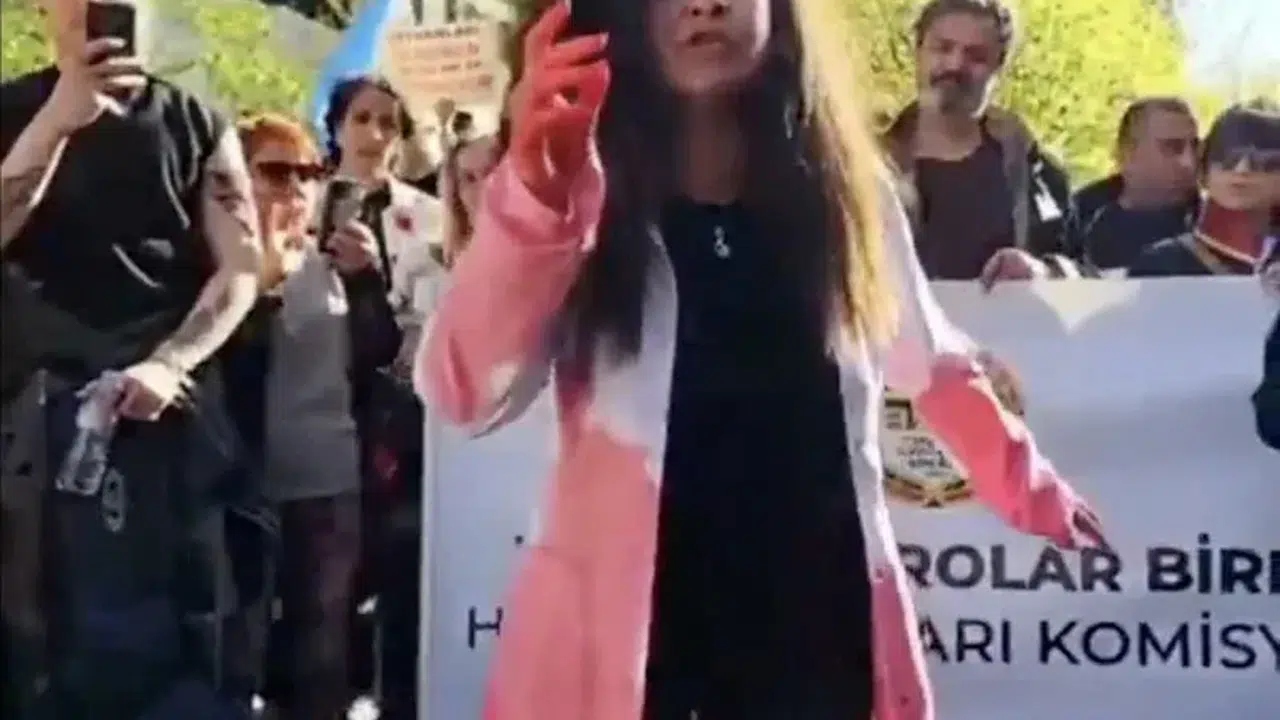 Eylem mi tiyatro mu? Sokak köpeği düzenlemesine karşı çıkan kadının hareketleri pes dedirtti!