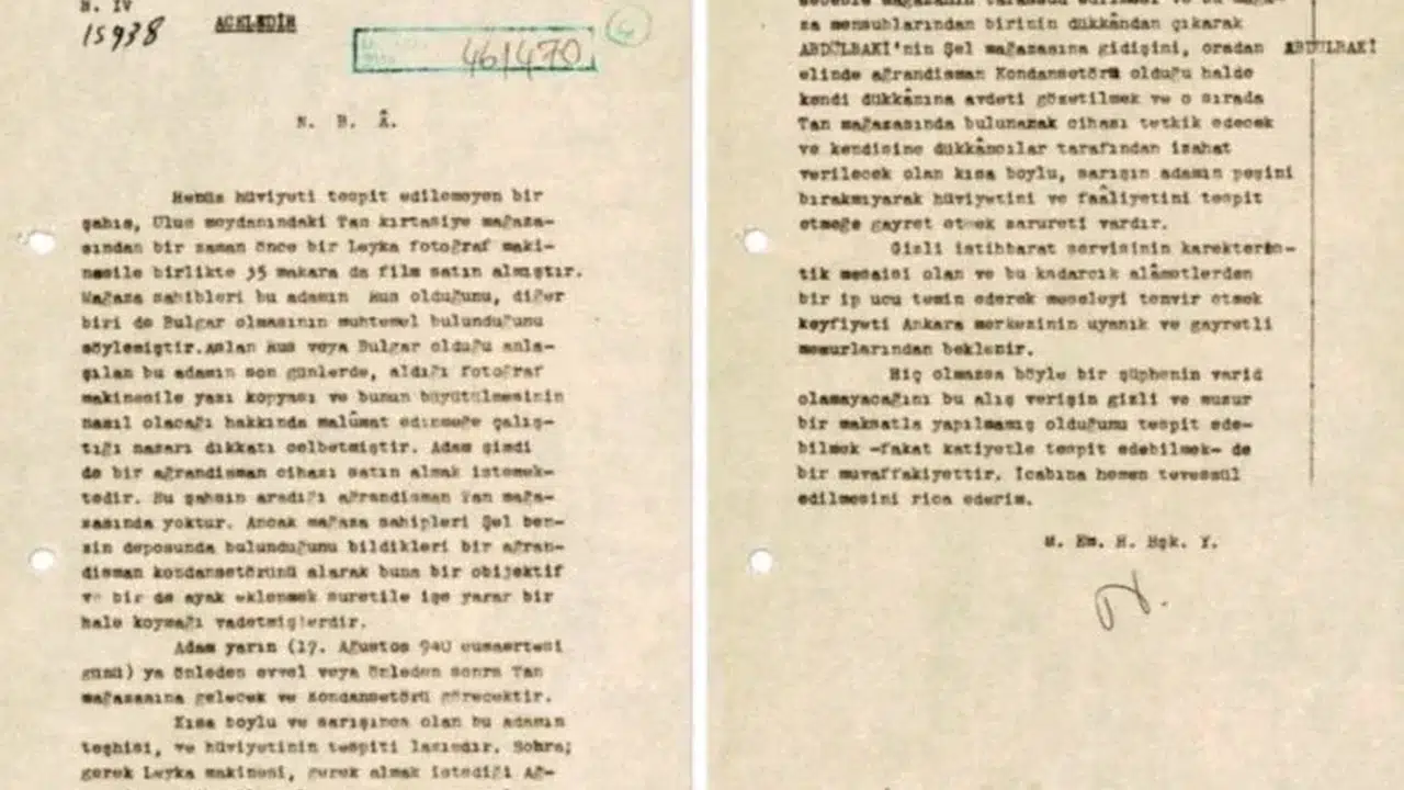 Kısa boylu, sarışın ve Leica’lı: 86 yıllık istihbarat raporu ilk kez gün yüzünde!