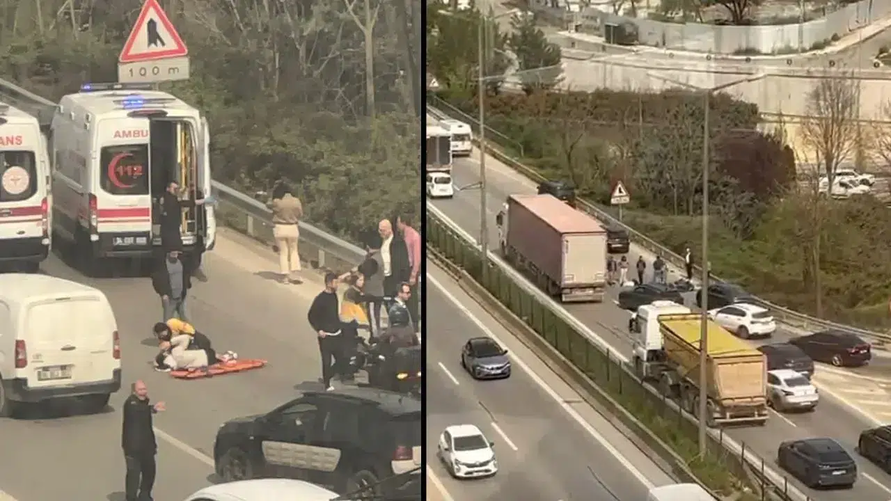 Kartal’da dehşet dakikaları: Motosikletli sürücü ölümden döndü!