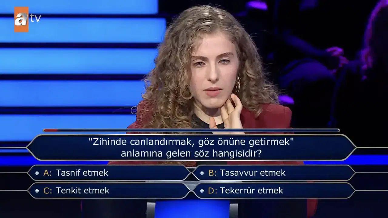 Zihinde canlandırmak, göz önüne getirmek anlamına gelen söz hangisidir?