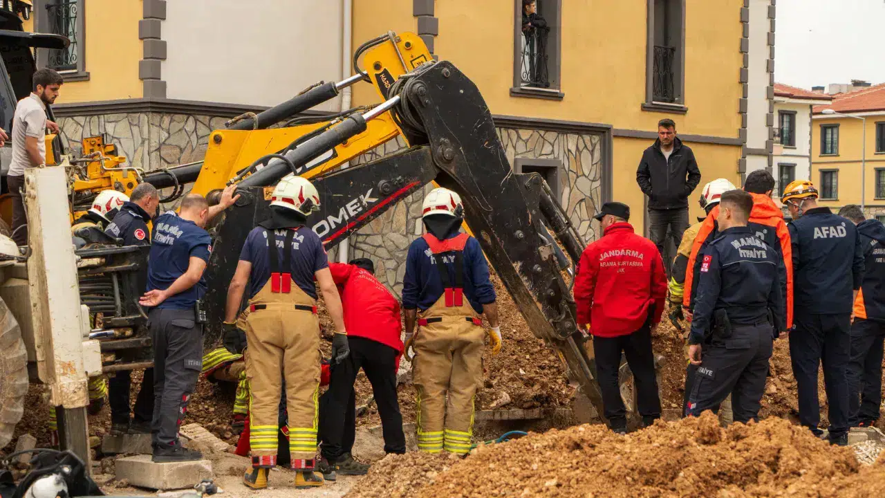 Manisa Şehzadeler'de altyapı çalışmasında göçük altında kalan işçi öldü