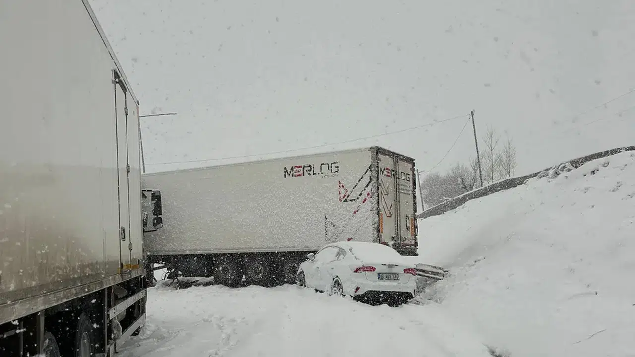 Yollar buz tuttu, kontrol kayboldu: Bitlis'te 4 tır ve 2 otomobil refüje savruldu!