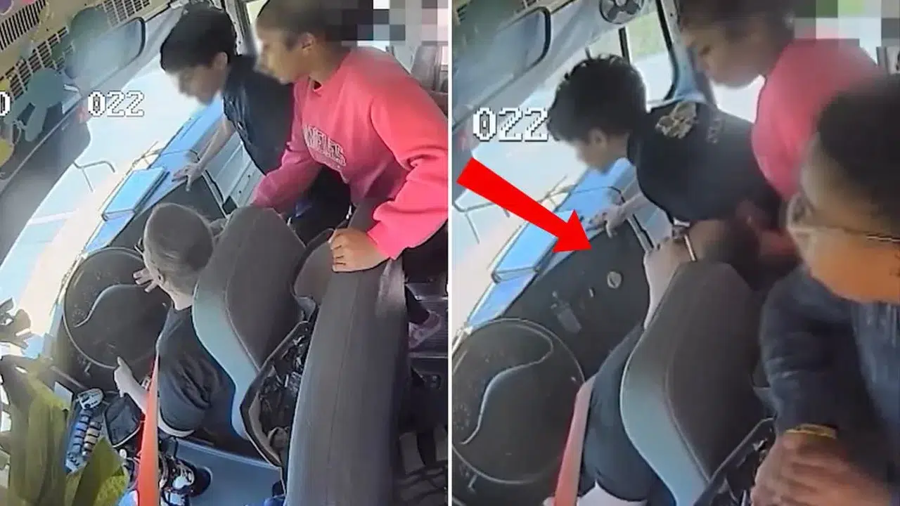 Direksiyonda baygınlık şoku: Okul otobüsünü çocuklar durdurdu!