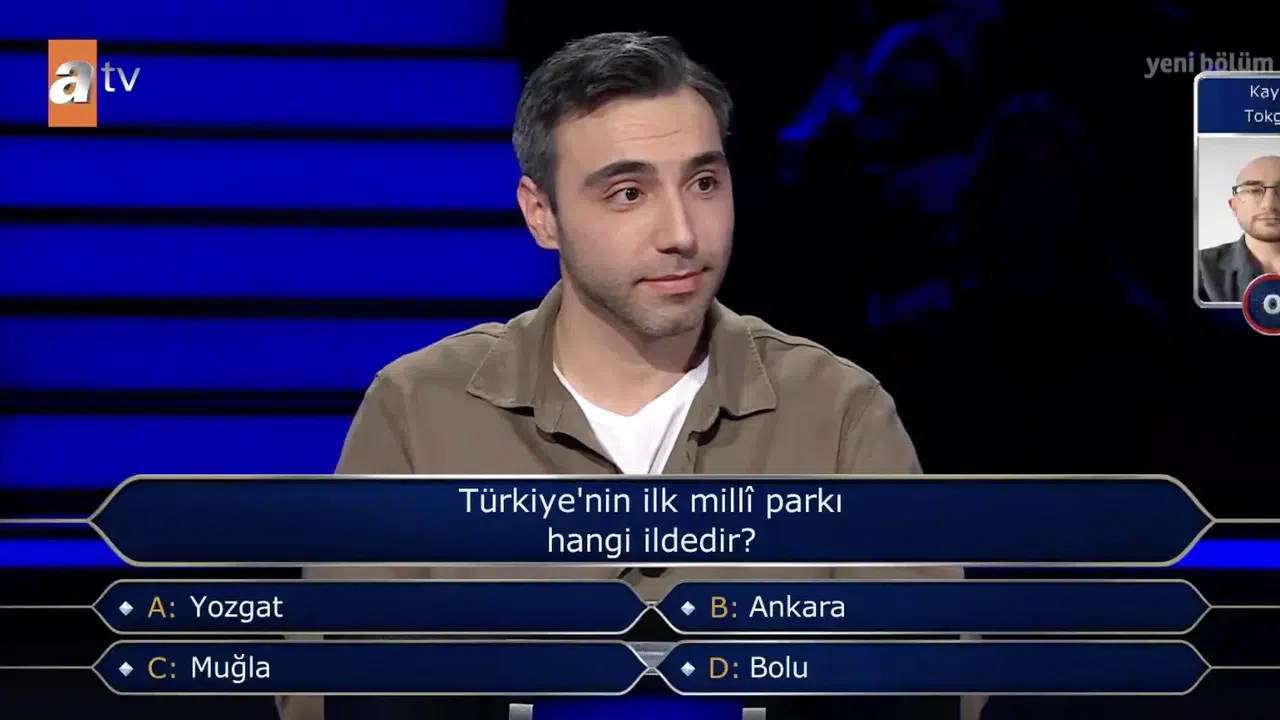 Türkiye'nin ilk milli parkı hangi ildir? Kim Milyoner Olmak İster 100 Bin TL'lik soru!