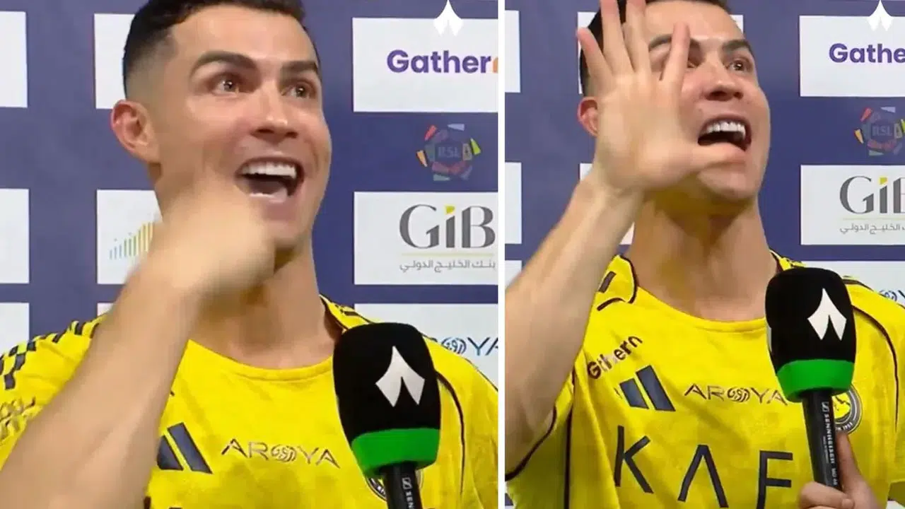 Cristiano Ronaldo'dan Al Ahli tribünlerine olay hareket: 'Bende 5 tane var!'