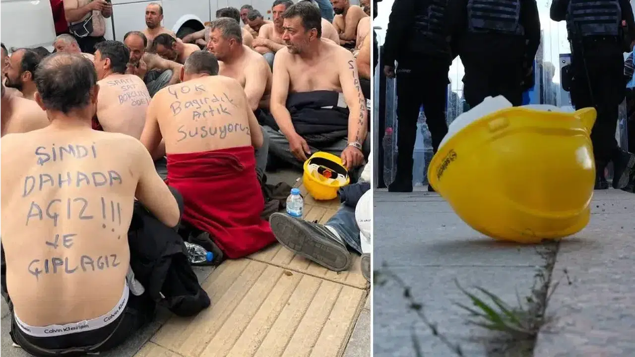 'Kefenimizle geldik!' Enerji Bakanlığı önünde 110 madenciye gözaltı şoku