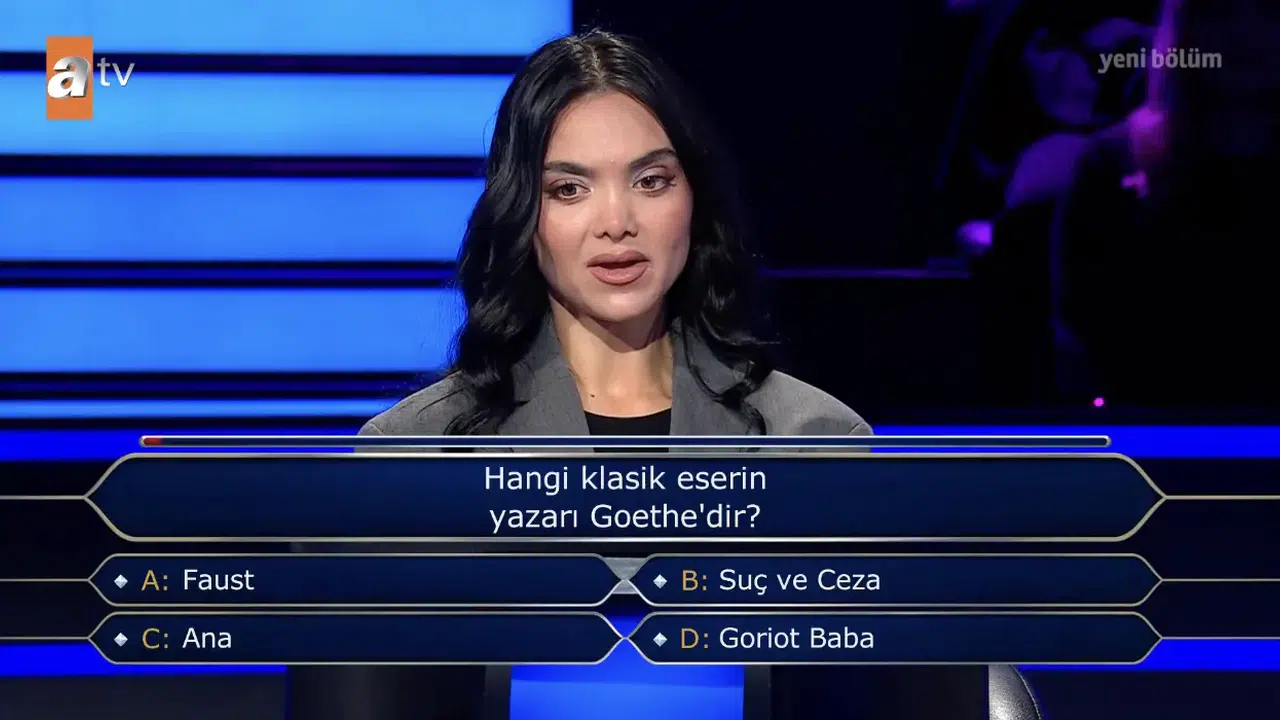 Hangi klasik eserin yazarı Goethe'dir? Kim Milyoner Sorusu!