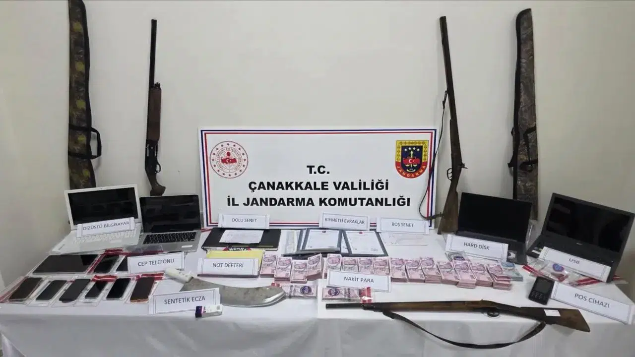 Çanakkale merkezli tefecilik operasyonu: 19 gözaltı