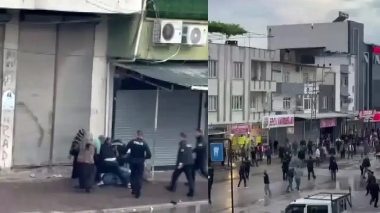 Adana'da tekme ve yumruklu kavgaya polis biber gazı ve copla müdahale etti
