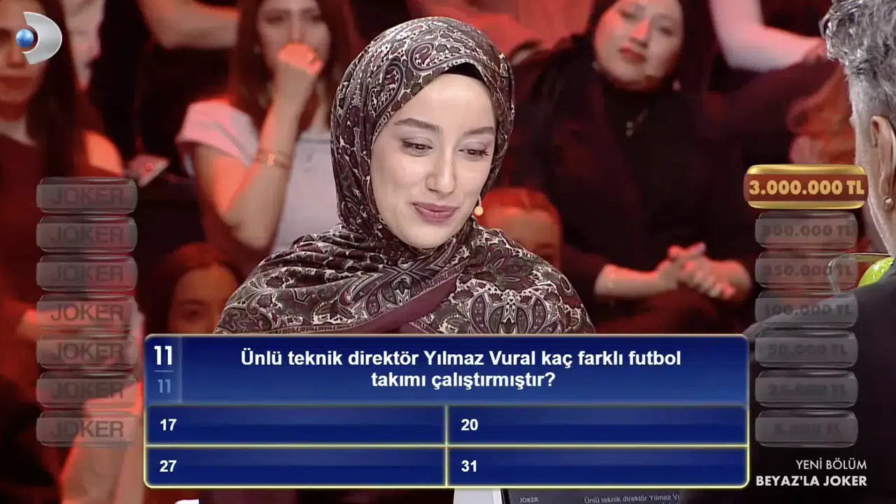 Ünlü teknik direktör Yılmaz Vural kaç farklı futbol takımı çalıştırmıştır? Beyaz'la Joker 3 milyon TL'lik soru!