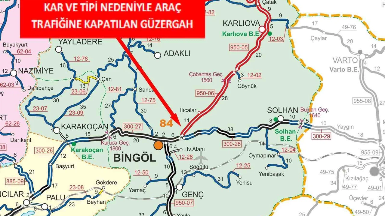 Tipi bastırdı, yollar kapandı... Bingöl-Erzurum hattında ulaşım tamamen durduruldu!
