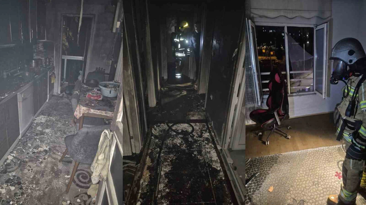 Alevler Bursa’daki apartmanı sardı... İtfaiye mahsur kalan kişiyi son anda kurtardı!