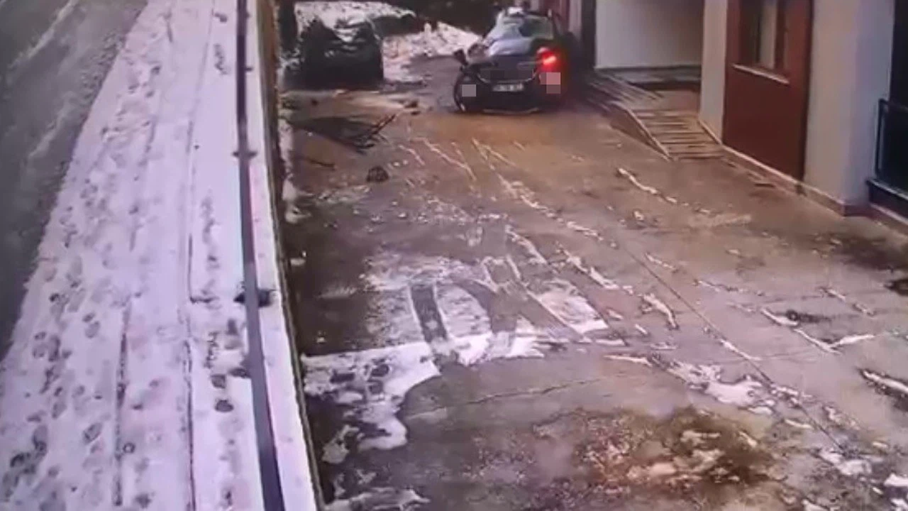 Otopark değil 'Survivor' parkuru... Cipin metrelerce havalandığı anlar güvenlik kamerasına yakalandı!