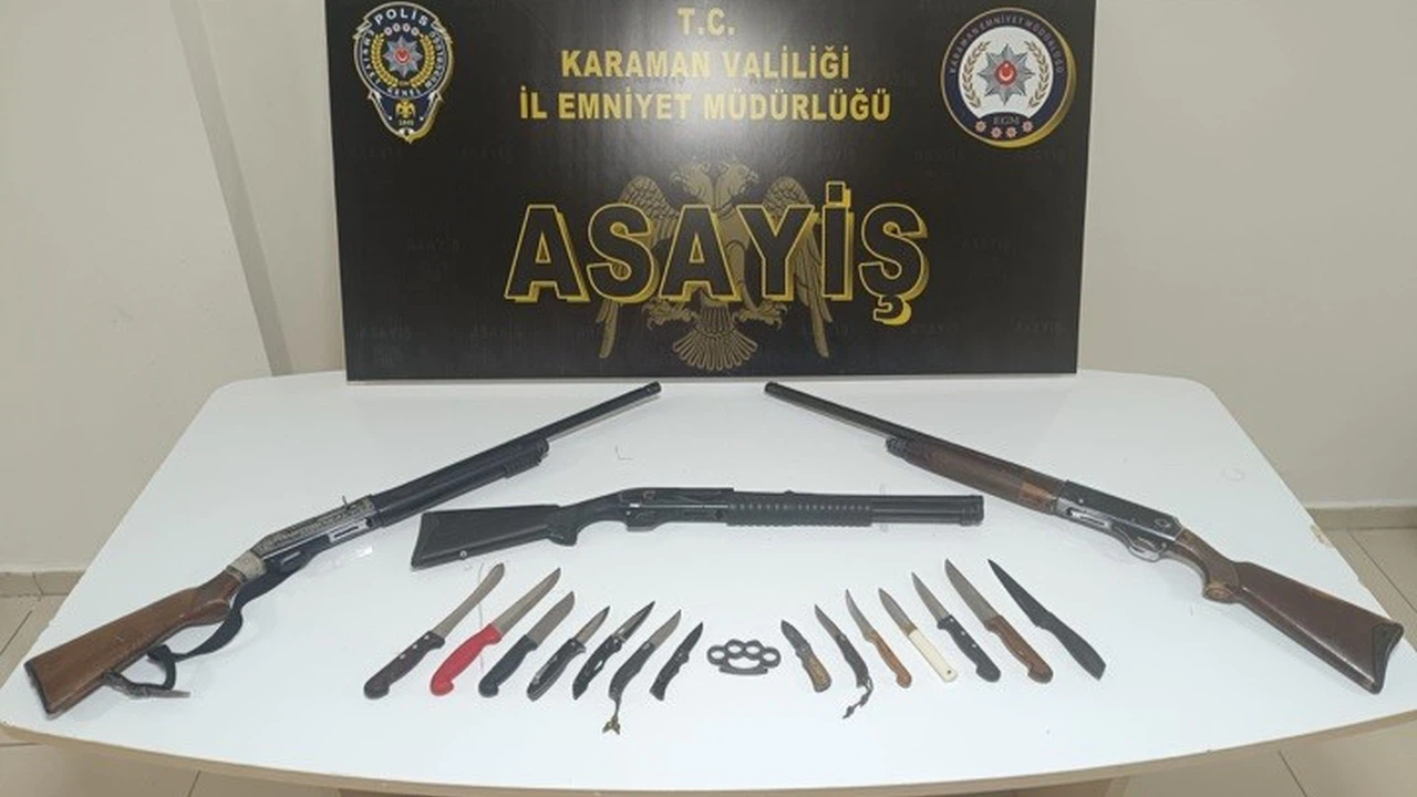 Karaman’da bir haftada suçlara darbe: 3 tutuklama!